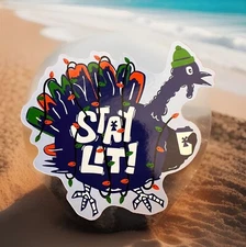 🔥 Dutch Bros Sticker Drop Nov 2024 “Stay Lit” Thanksgiving Turkey Coffee Decal