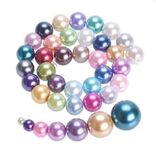 Pearl Glass Round Loose Beads 4mm/6mm/8mm/10mm/12mm/14mm/16mm for Jewelry Making