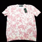 RALPH LAUREN WOMENS CREW T-SHIRT -S- WHITE PINK FLORAL MODAL COTTON SWEATER WARM