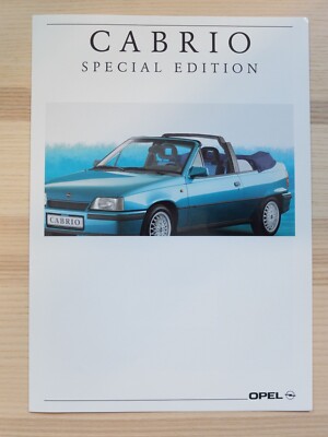 1992 Opel Kadett E Special Edition Convertible Brochure Brochure Prospectus