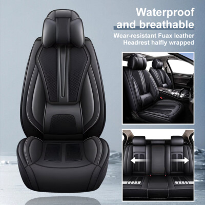 For FORD MAVERICK 2022-2024 Faux Leather Car 5-Seat Covers Protector Full Set