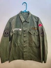 Vintage US Army Military Green Og107 Shirt WW2 Patch 78th Infantry
