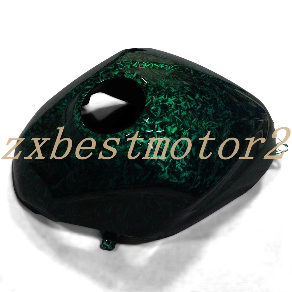 Kit de carenado de patrón de carbono forjado verde con tanque para Kawasaki Ninja 500 2024-2025 Foto 4 de 4
