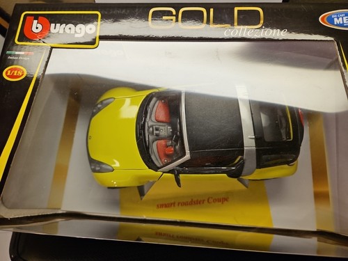Burago 1/18 Smart Roadster Coupe(SUPER RARE Yellow Coupe) - Picture 8 of 13