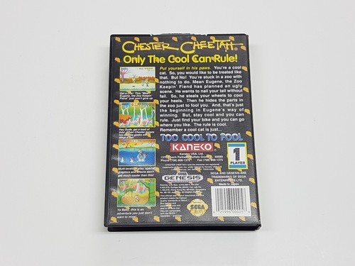 Chester Cheetah Too Cool to Fool Sega Genesis Box and Cover Insert Only * - Picture 5 of 23