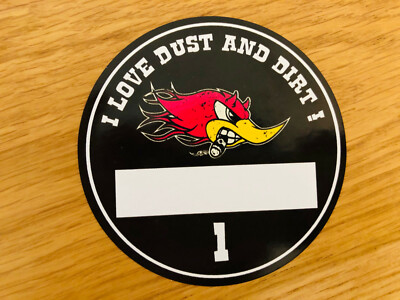 HORSEPOWER PLAKETTE Aufkleber Sticker Race OldSchool Roadrunner Woodpecker Mi174