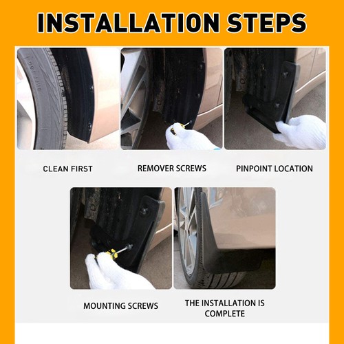 Apto para Silverado Mud Flaps 2014-2018 Guardabarros Protectores contra salpicaduras Moldeado Delantero y Trasero - Imagen 6 de 9
