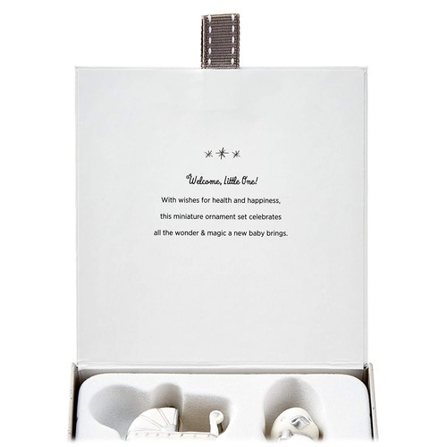 Hallmark Welcome Baby Set de 4 adornos de porcelana caja de regalo recuerdo sin fecha nuevo en caja - Imagen 4 de 7
