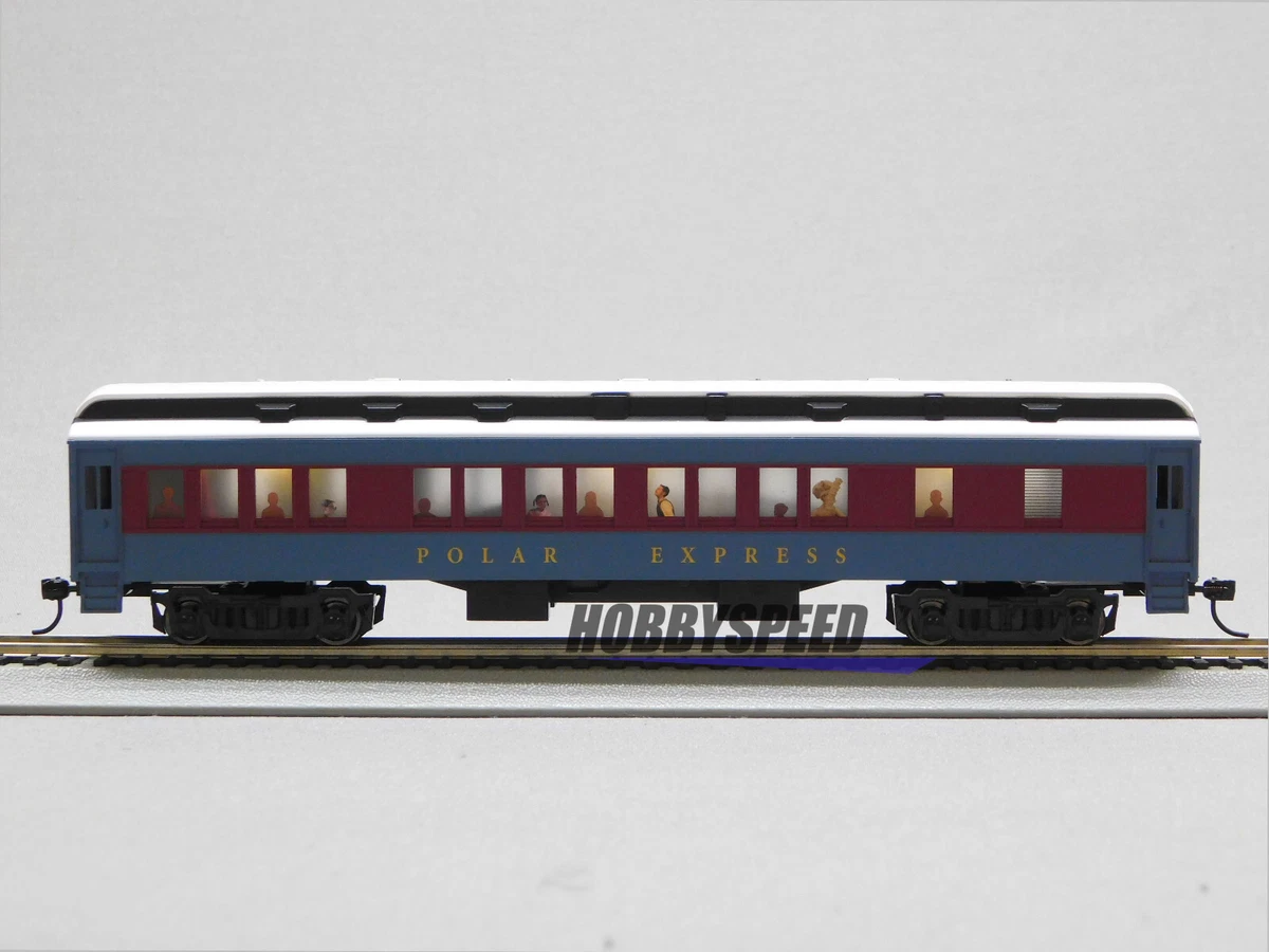 LIONEL HO SCALE POLAR EXPRESS LIGHTED ADD ON COACH CAR 2054510 NEW