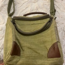 Harry & David Sage tweed leather Cooler