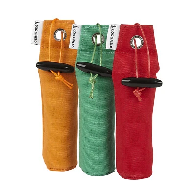 Dog & Field 100g Puppy Gundog Training Dummy - Green, Orange, Red & White
