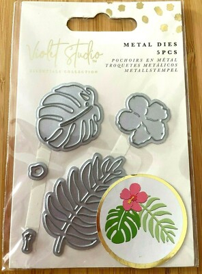 Violet Studio 5 Stück Blätter & Blume Metall Stanzen. H152