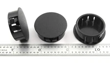1 1/8" Hole Nylon Locking Panel Plugs Black/White Dome Cover 1 1/4" Top Width