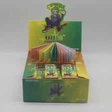 50 x OHIS Rolling Paper Filter Tips Natural Unrefined 50 leaves 60*21MM