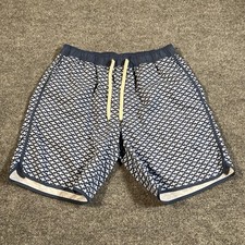 Fair Harbor Mens Size L Geometric Pattern Drawstring Elastic Waist Lined Shorts