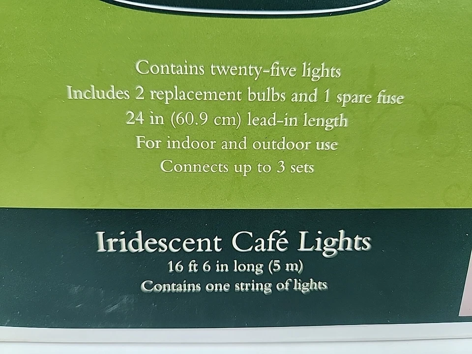 Smith & Hawken Café Patio 25 Globo Luces 16.5' Hilo Multicolor Raro Nuevo de Lote Antiguo 2007 Foto 4 de 4