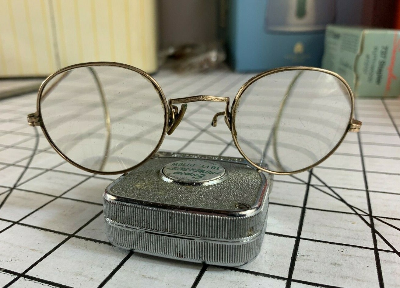 Vintage Antique Gold Filled Eye Glasses Frames Ka… - image 1