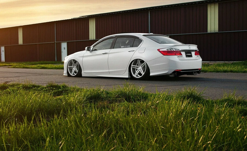 Se adapta a 13-15 Honda Accord 4 puertas 4 piezas alerón delantero + trasero debajo de la carrocería pintado  Foto 2 de 4