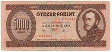 HUNGARY 5000 FORINT 1992 PICK 177 LOOK SCANS