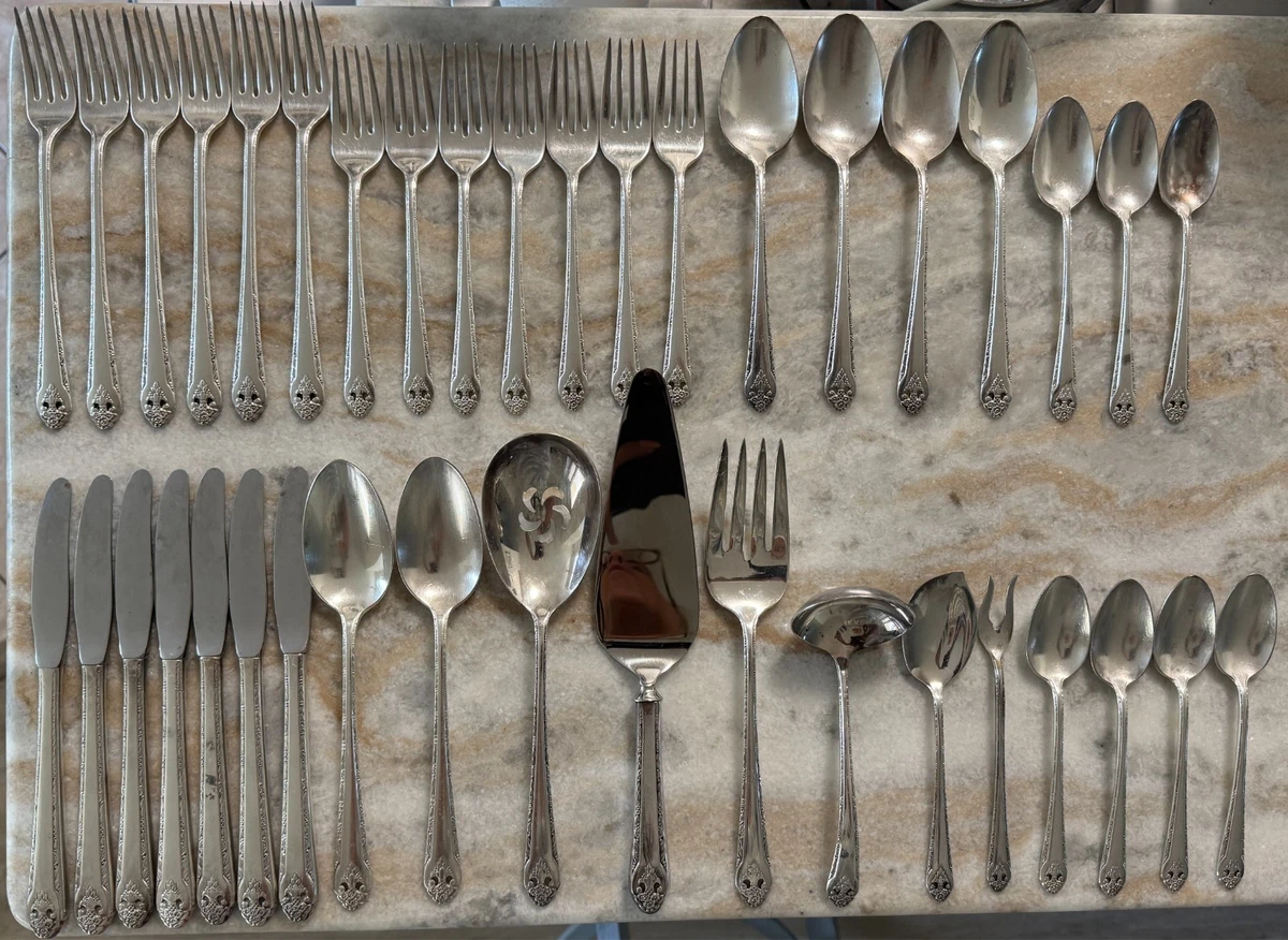 International Silver Antique US Silver-Plated Flatware Sets for