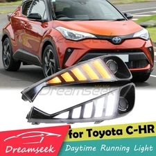 LED DRL for Toyota C-HR 2020 2021 Daytime Running Light w Sequential Turn Signal