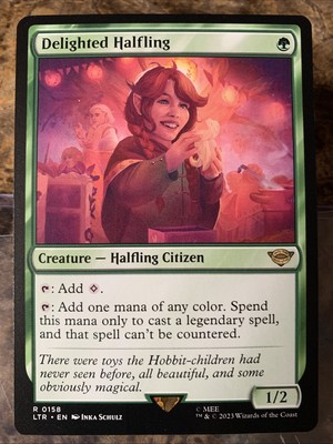 MTG TCG Universes Beyond LOTR Delighted Halfling 0158 Regular Rare