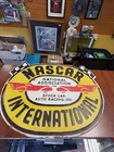 NASCAR Internation 16" Oval Logo Metal Sign Car Vintage Emblem Garage Man Cave