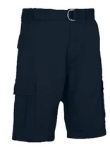 Blu Rock Men's Solid Flex Belted Stretch Cargo Shorts Size 34 Grey Blue