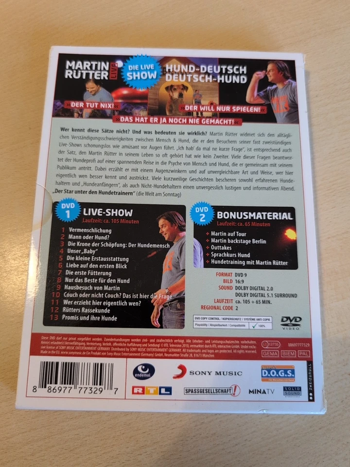 Martin Rütter - Live: Hund - Deutsch Deutsch - Hund (2 Discs) DVD - Bild 2 von 4