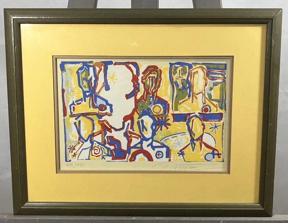 Lithographie de Pascal DECREME (1965) - Art Abstrait Linselles Avray 114/190 ex - Photo 2/4