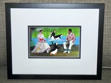 WALT DISNEY TEA TIME WITH MARY POPPINS FRAMED CEL PROMO CARD JULIE ANDREWS