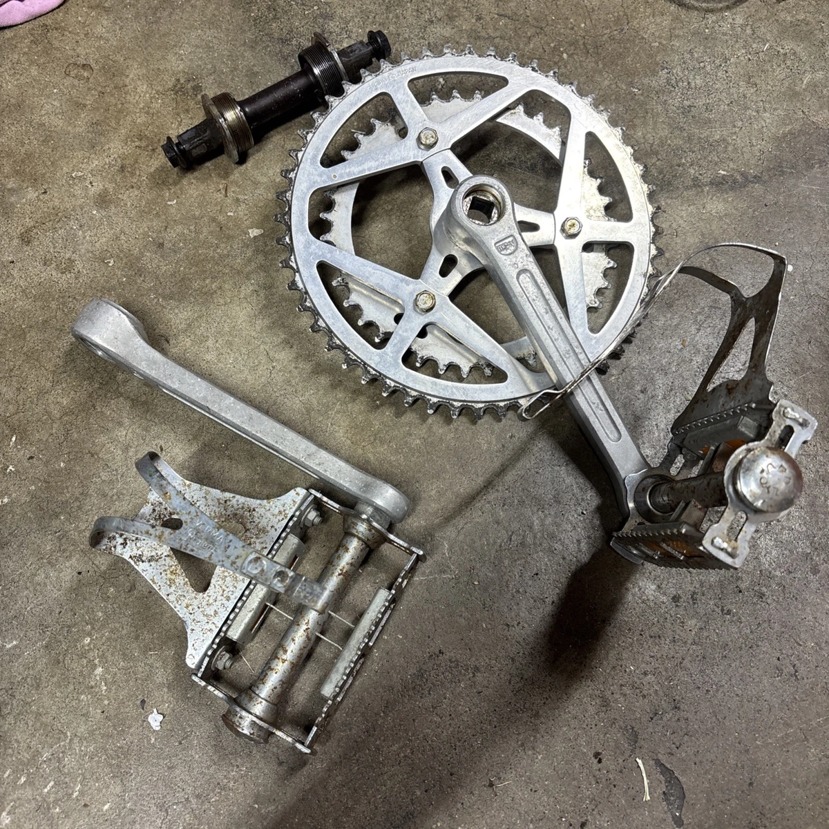 ビンテージ　スギノ　杉野　GS 52×42-170 ロード　ピスト Vintage Sugino Super Maxy Crankset - 52/42 Road Tour Crank 170mm