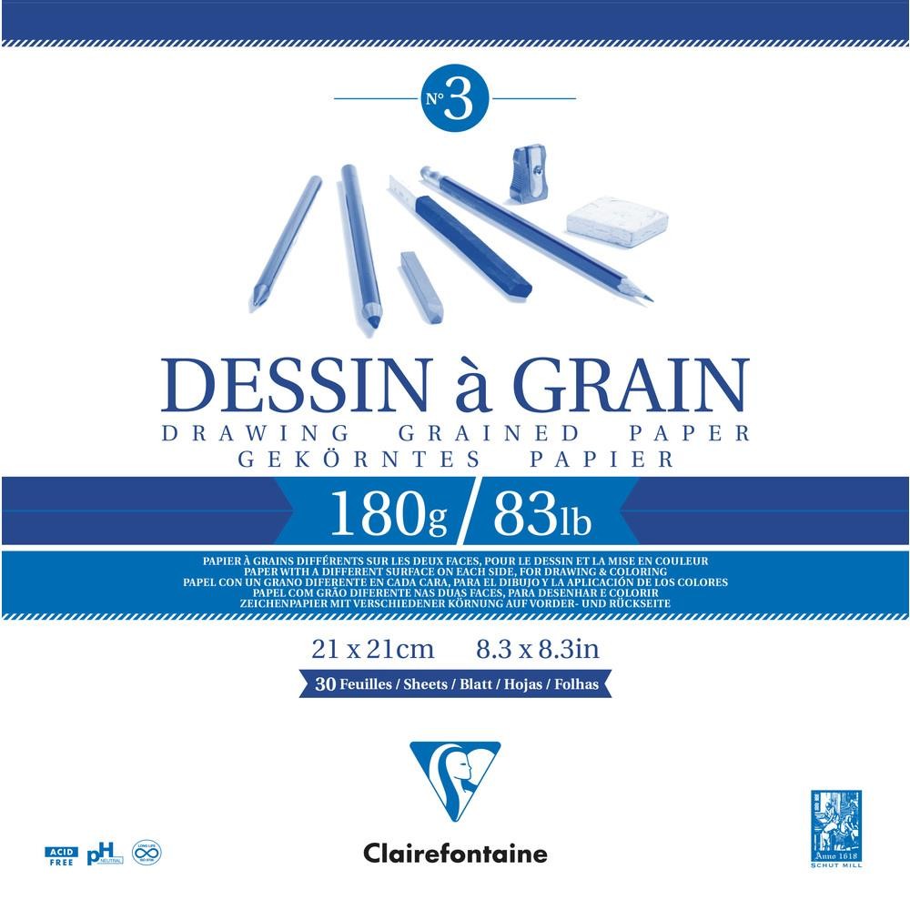 Bloc dessin à grain épais 180g Clairefontaine pour éviter le transpercement