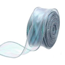 1 1/2 Zoll 10Yard Organza Band f&uuml;r Shimmer Chiffon T&uuml;ll Wei&szlig;