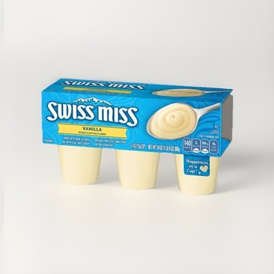2 Packs/Swiss Miss Creamy Vanilla Pudding Cups (4 oz x 6 ct)