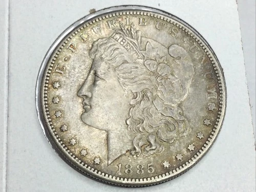 1885-S Morgan Dollar in almost uncirculated