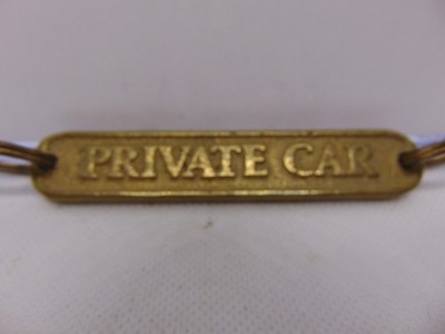 Vintage Lowell Sigmund Private Car Brass Keychain 1976 Santa Monica Key Ring Fob