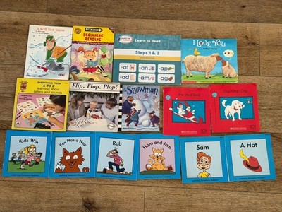 15 Early Reader Books Lot BOB Books Hooked on Phonics Learning Dynamics Scholast