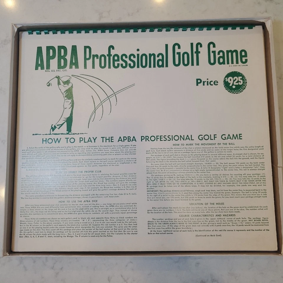 APBA Professional Golf Game PGA Greatest Holes & All Time Great Players 32ATG - Image 2 of 4