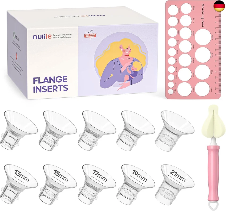 MARKE NULIIE Nuliie 10 Stück Flanscheinsätze 13/15/17/19/21mm für 24mm Flansch/Schild der me