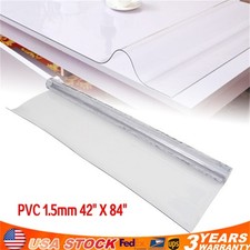 Clear Transparent PVC Plastic Tablecloth Protector Waterproof Dining Table Cover