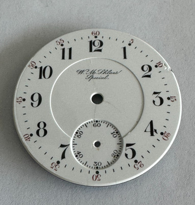 VINTAGE 18 SIZE HAMILTON PRIVATE LABEL POCKET WATCH PORCELAIN DIAL