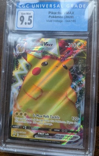Pokémon Pikachu VMAX Vivid Voltage 044/185 Ultra Rare Holo Vmax CGC 9.5 310 HP