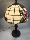 Vintage Tiffany Style Table Lamp Floral Stained Glass Lamp