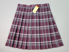 Girls French Toast Pleated Skirt SV9002-B1 Size 20 Burgundy/Gray Plaid NWT