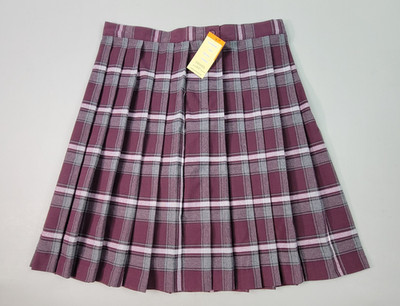 Girls *French Toast* Pleated Skirt SV9002-B1 Size 20 Burgundy/Gray Plaid *NWT*