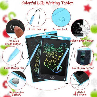 1pc 10 Inch LCD Writing Tablet Drawing Board for Kids Travel Learning Toy - NEW