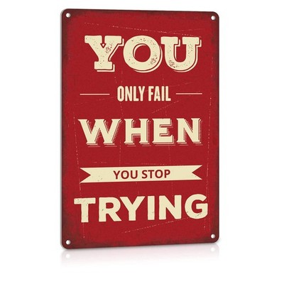 Metal Signs Inspirational Positive Quote, Old Country Farmhouse Home Decor Ti...