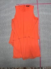 Lauren Ralph Lauren Orange Sleeveless Layered Dress