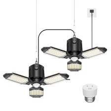 Garage Motion Sensor Lights Plug-in 2Pack, 8000LM Super Bright Motion Activat...